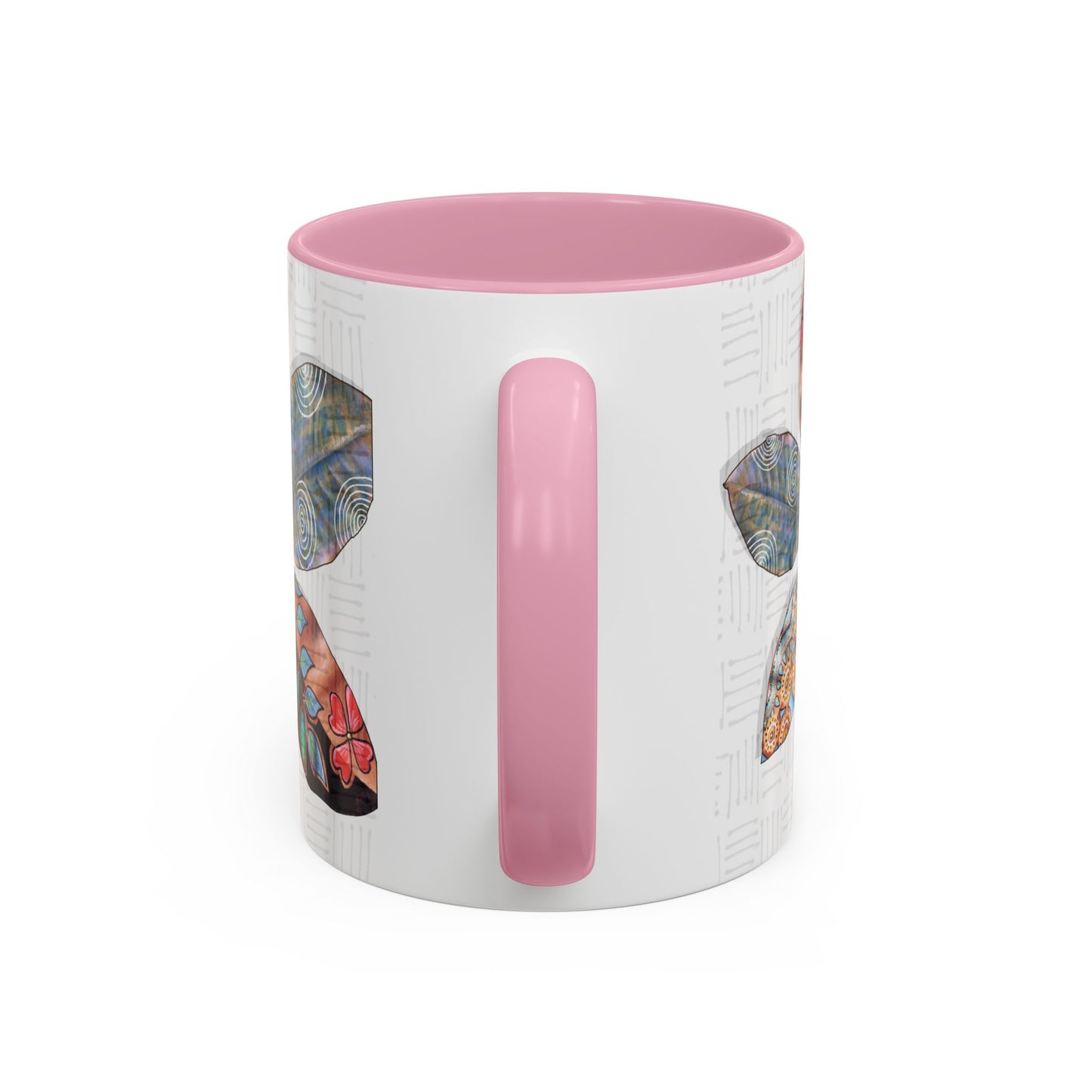 Painted Leaves Mug by Artist Marie Frederique