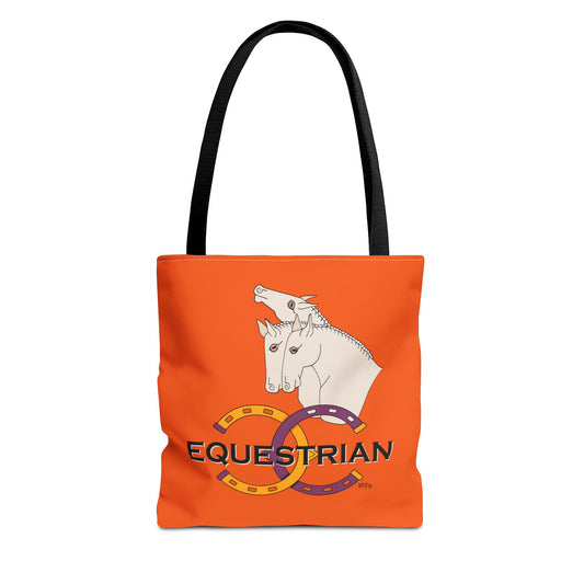 EQUESTRIAN Orange Tote Bag by artist Marie Frederique