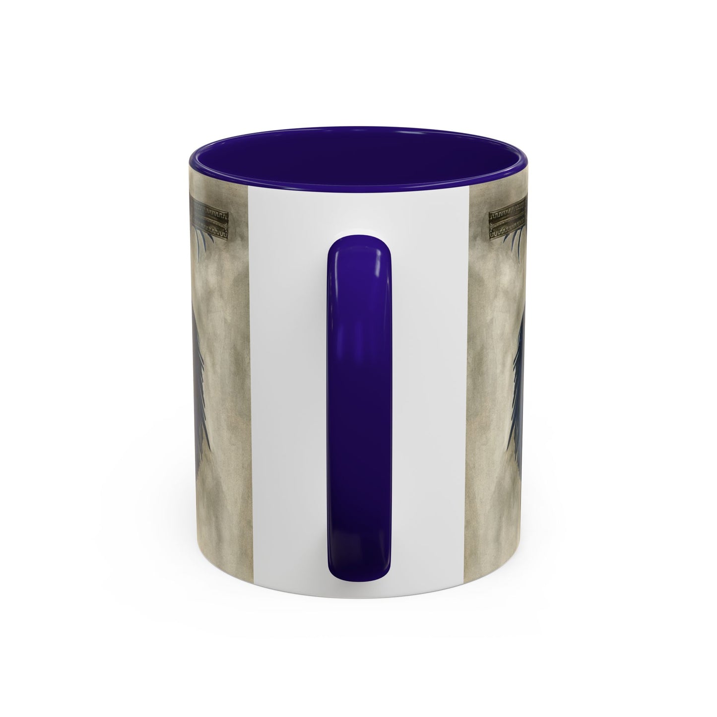 I like horses and maybe 3 people, Blue Chaps Western Equitation Colorful Mug by Artist Marie Frederique