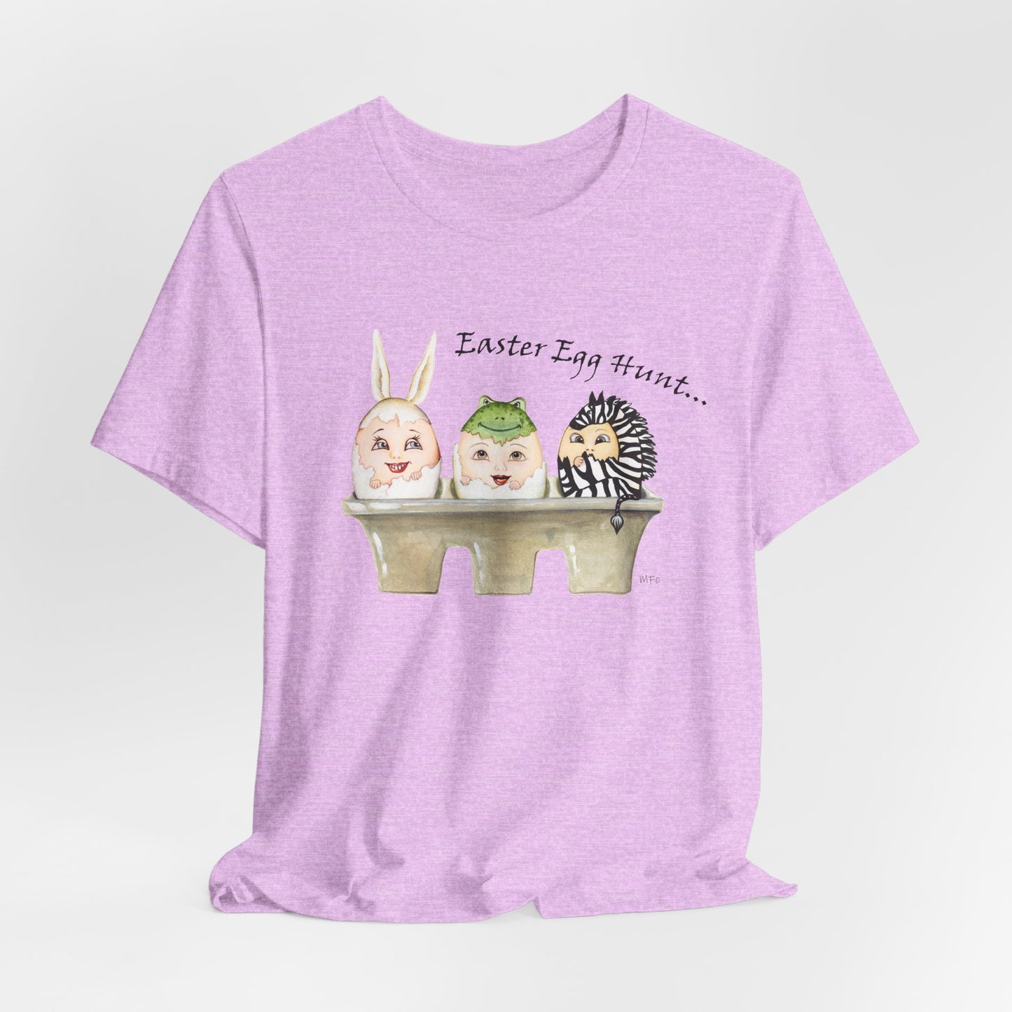 Easter Egg Hunt, Eggs in a crate - Unisex Heavy Cotton Tee by artist Marie Frederique