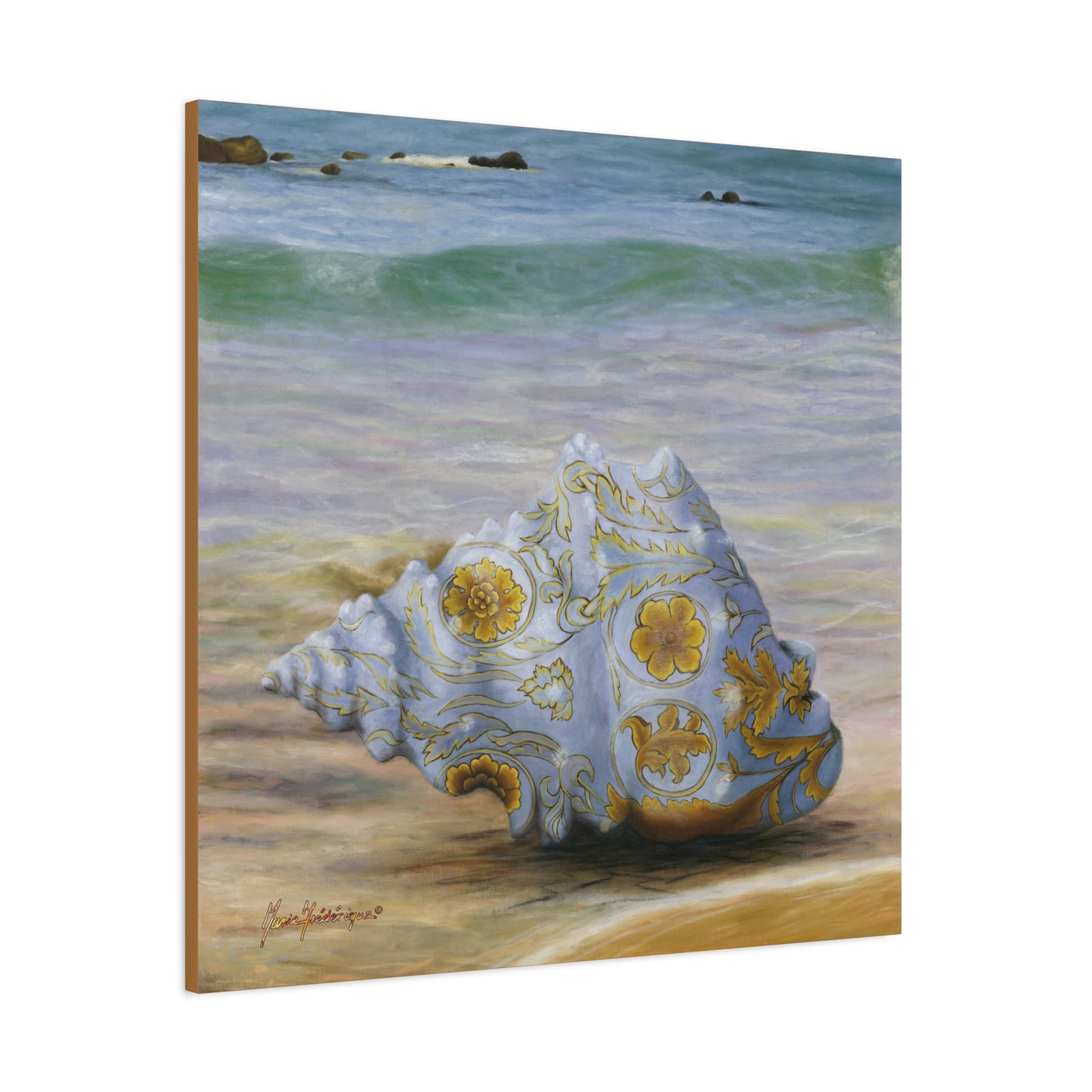 Ocean Tapestry 1 - Elegant Coastal Decor Art Print by artist Marie Frederique