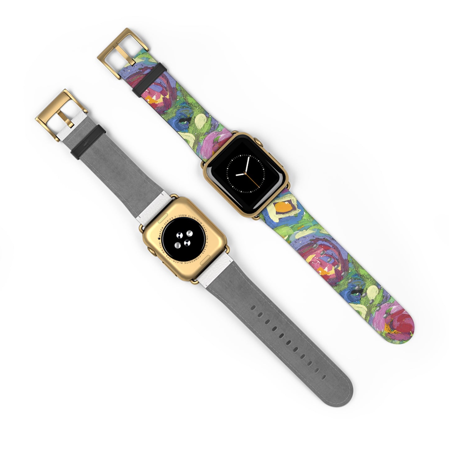 Abstract Series, Pretty & Fun multicolored faux leather Watch Band by artist Marie Frederique