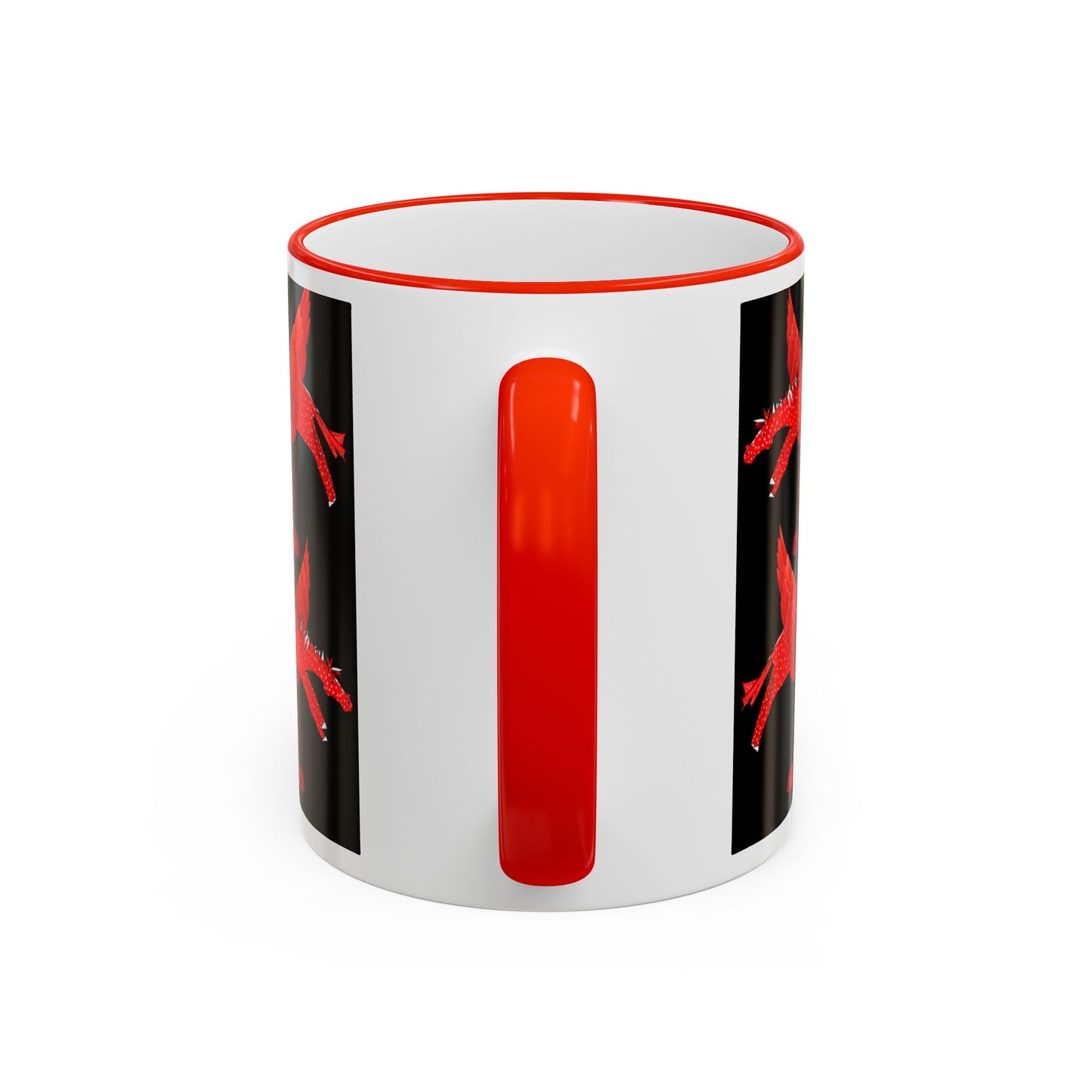 Chestnut mare Pattern Accent Rim Mug (11oz/15oz) by artist Marie Frederique