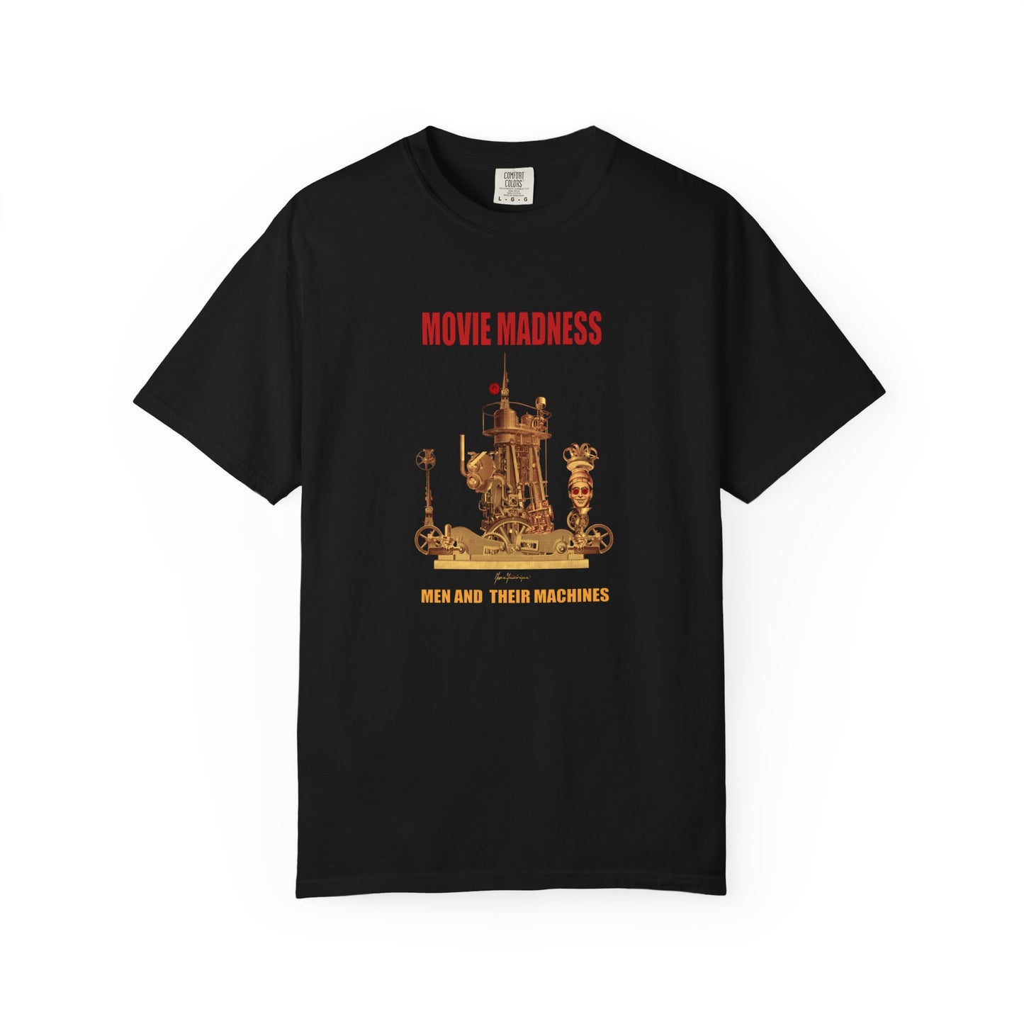 Movie Madness T-Shirt — "Men and Their Machines" Vintage Film Art Tee by artist Marie Frederique