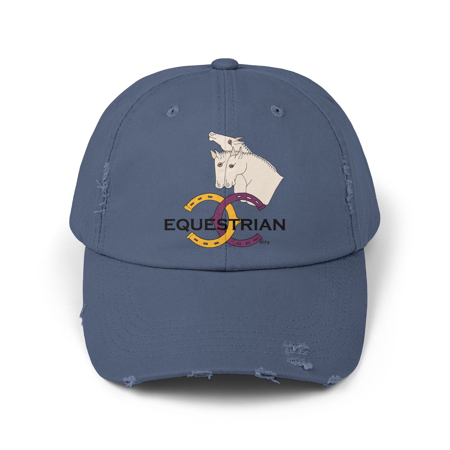 EQUESTRIAN CTS, Unisex Distressed Cap by artist Marie Frederique