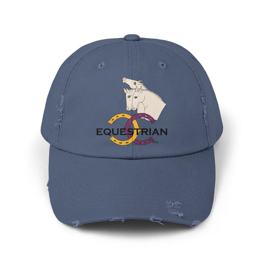 EQUESTRIAN CTS, Unisex Distressed Cap by artist Marie Frederique