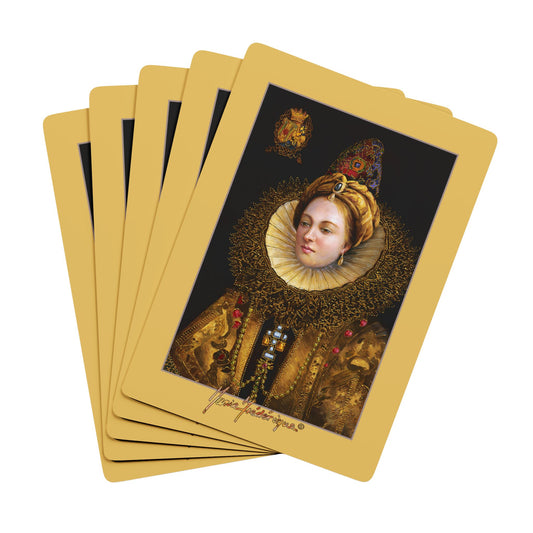 Family Portrait - Lady, Artistic Bridge/Poker Playing Cards Set by artist Marie Frederique