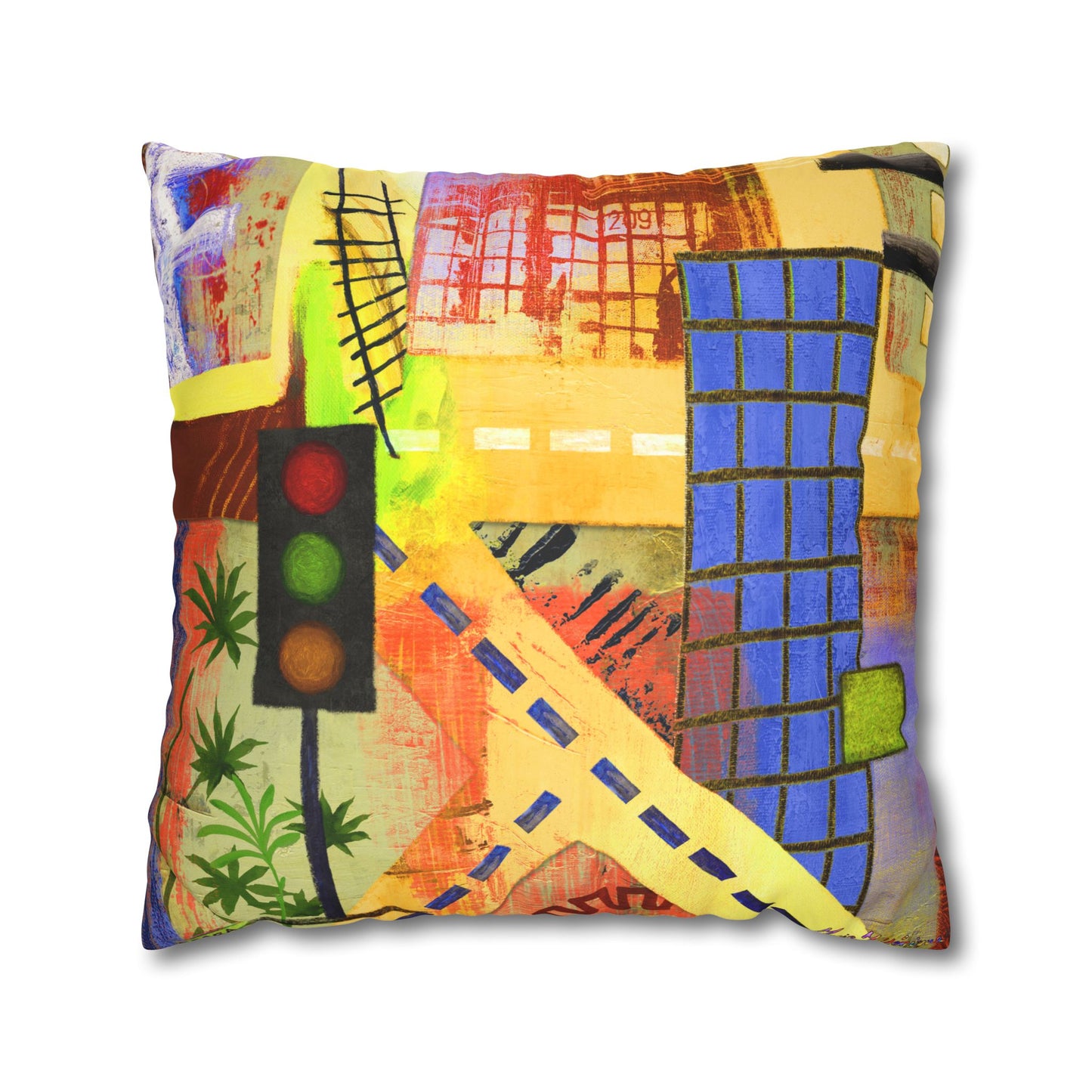 Urban City - Art Pillowcase by artist Marie Frederique