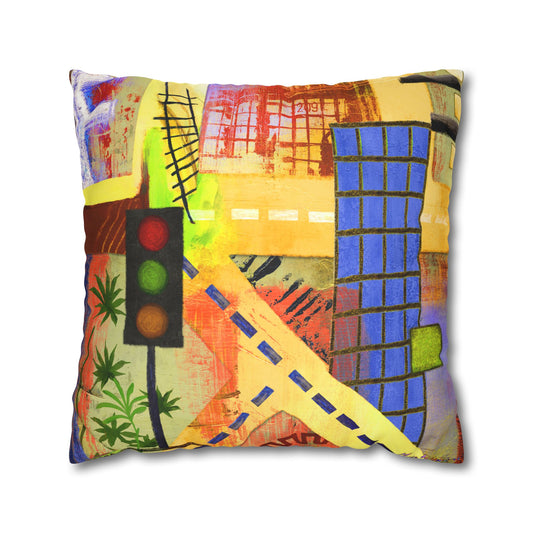Urban City - Art Pillowcase by artist Marie Frederique