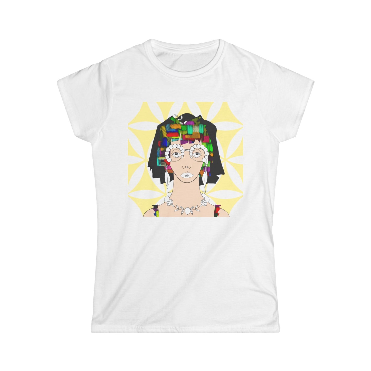 Jolene, Colorful Graphic Women's Tee - by artist Marie Frederique