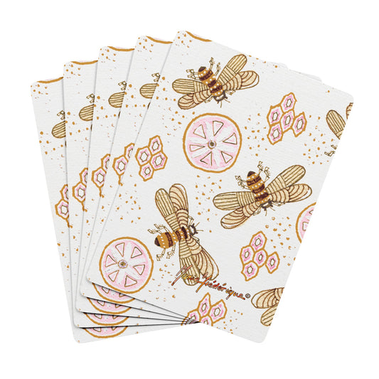 Honey Bee Collection 2 Elegant Poker Playing Cards - Unique Design for Game Nights & Gatherings by artist Marie Frederique