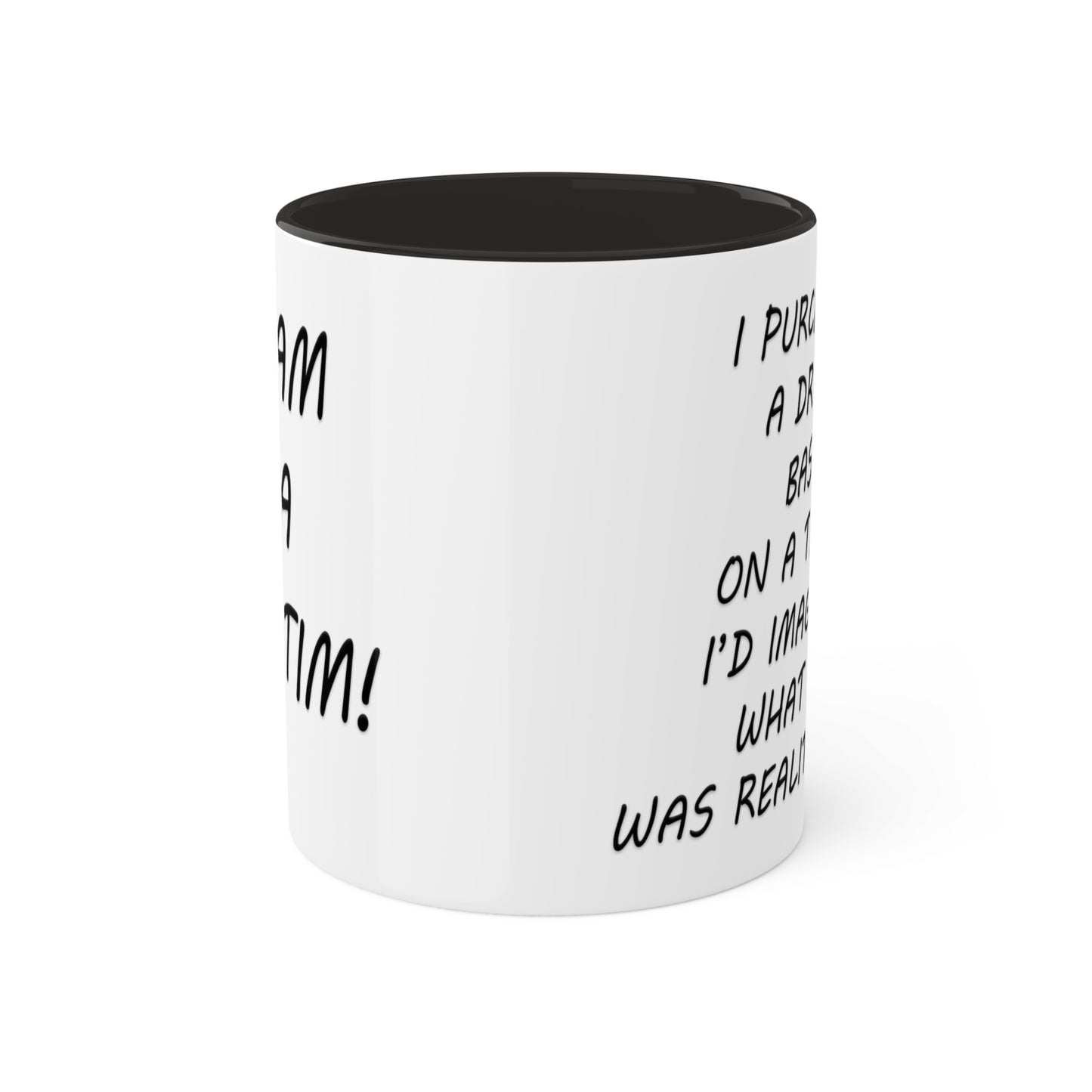 I AM a victim 1, Colorful Mugs in 3 colors, 11oz By Artist Marie Frederique