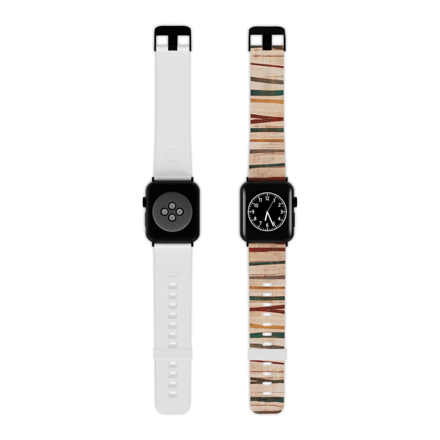 Apple, Safari stripes in muted colors - Watch Band for Apple Watch (Loop Band is white) by artist Marie Frederique