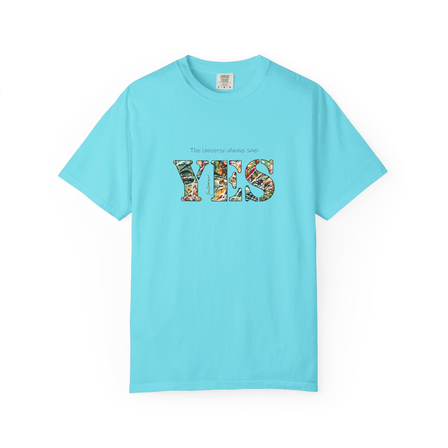 Abstract Expressionist YES Unisex T-shirt by artist Marie Frederique