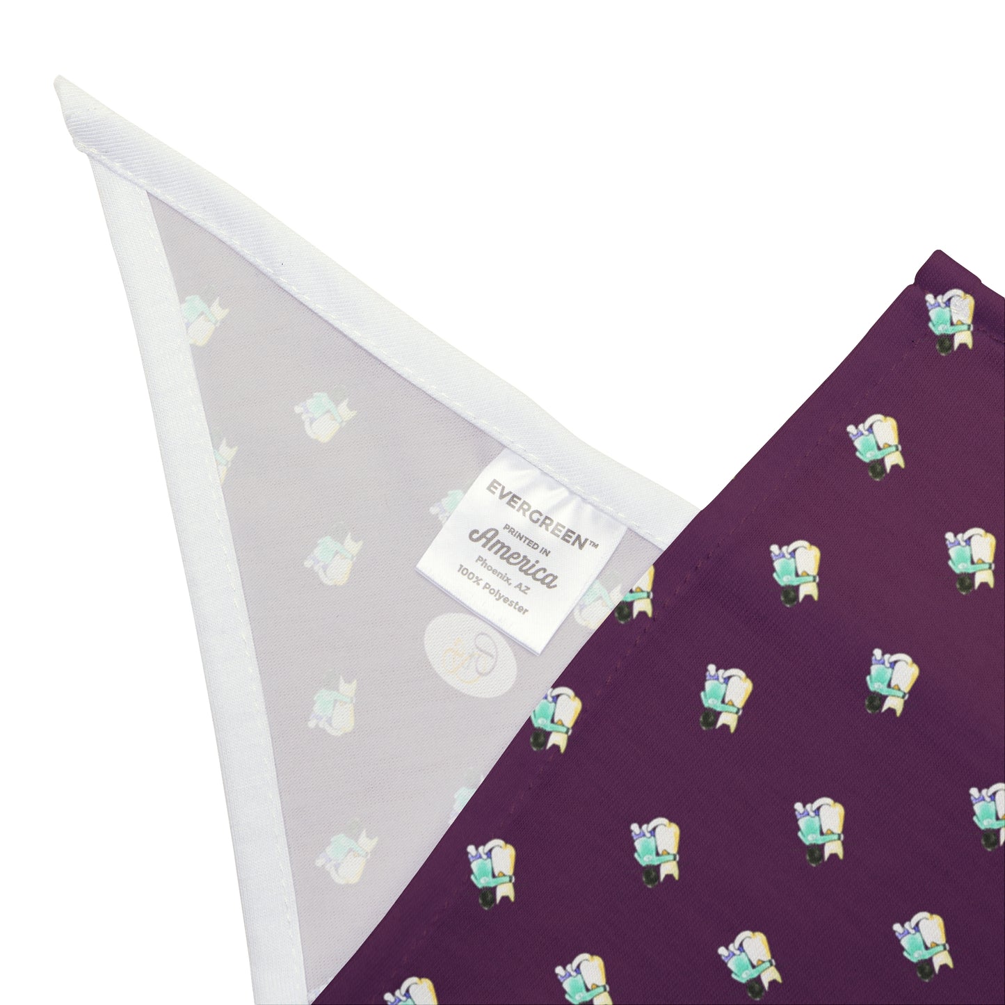 CTS Pet Bandana in purple available in 2 sizes By Artist Marie Frederique