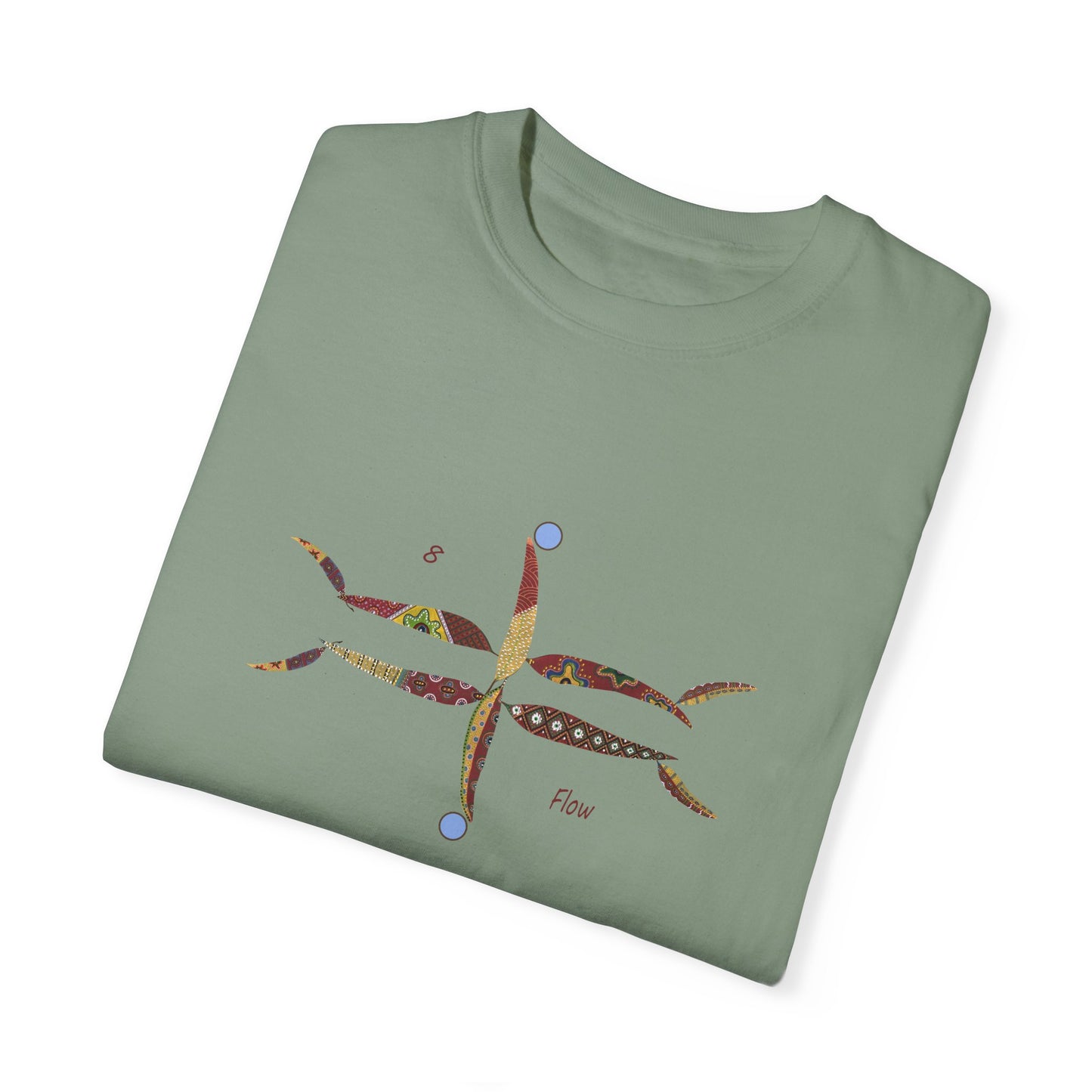 Essassani symbol # 8 "Flow" - Unisex Garment-Dyed T-shirt by Artist Marie Frederique