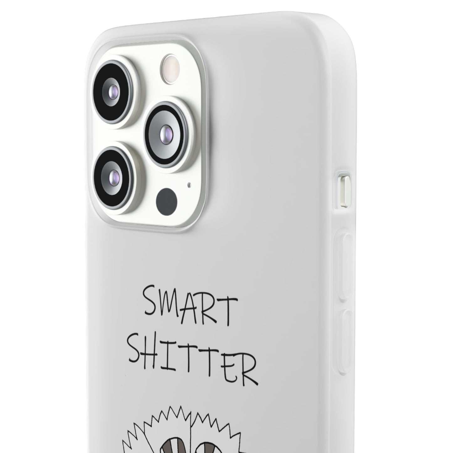 SMART SHITTER, with a Mandala Flower in black and white, Adult Humor phone case - Flexi Cases by artist Marie Frederique