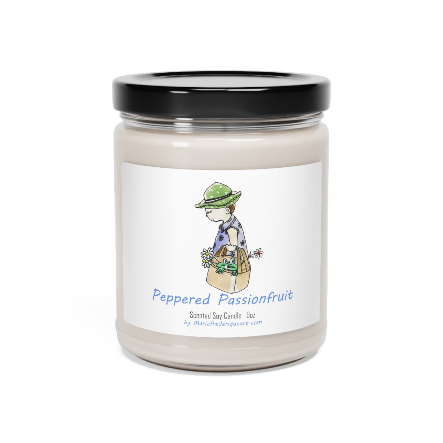 Candle Linen Collection, "Peppered Passionfruit", Scented Soy Candle, 9oz by artist Marie Frederique