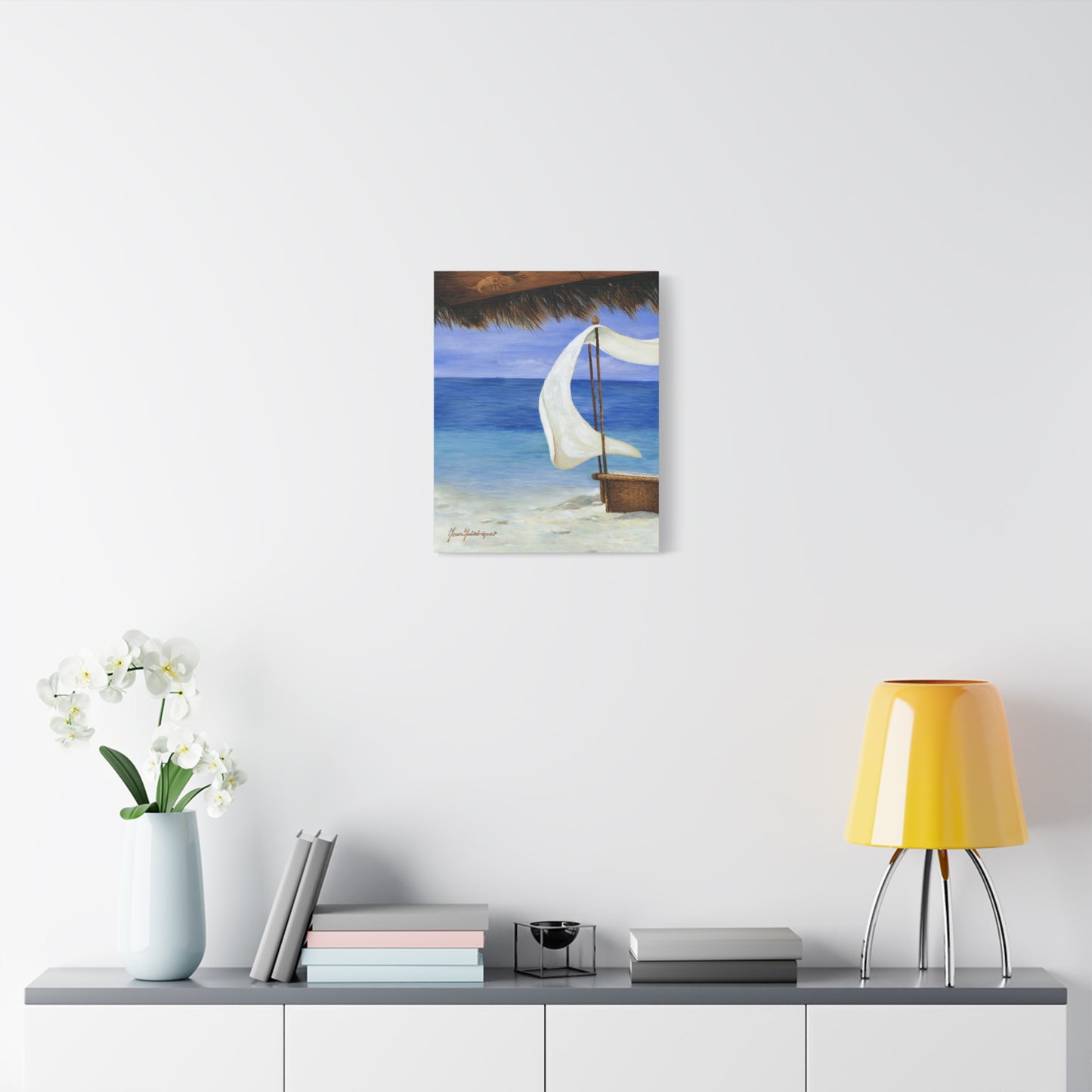 Vacation Beach Cabana by artist Marie Frederique
