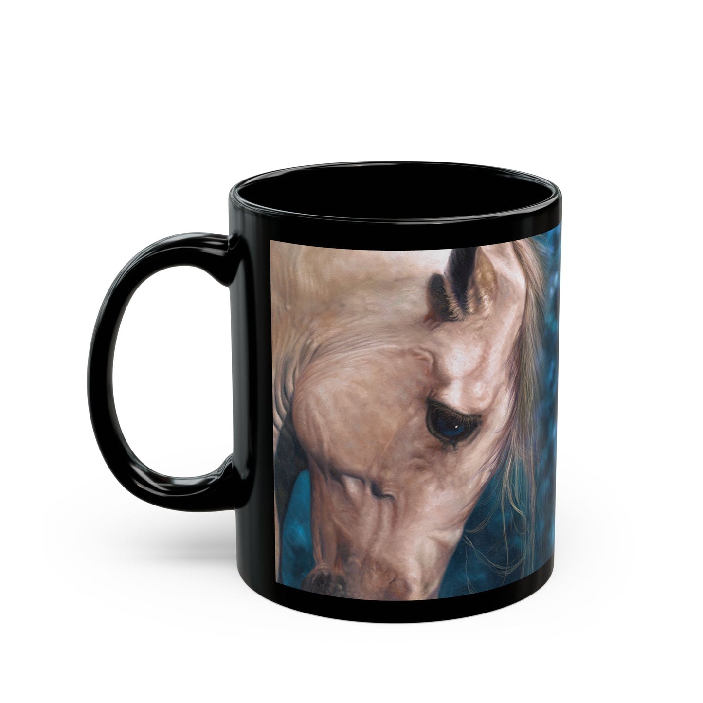 CTS - Blonde Horse, Black Mug (11oz, 15oz)