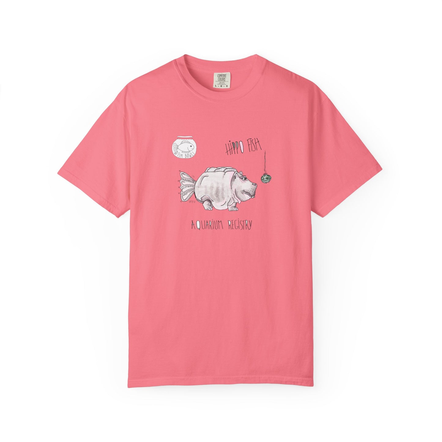 Hippo Fish Unisex T-shirt - The Fishbowl Collection by artist Marie Frederique