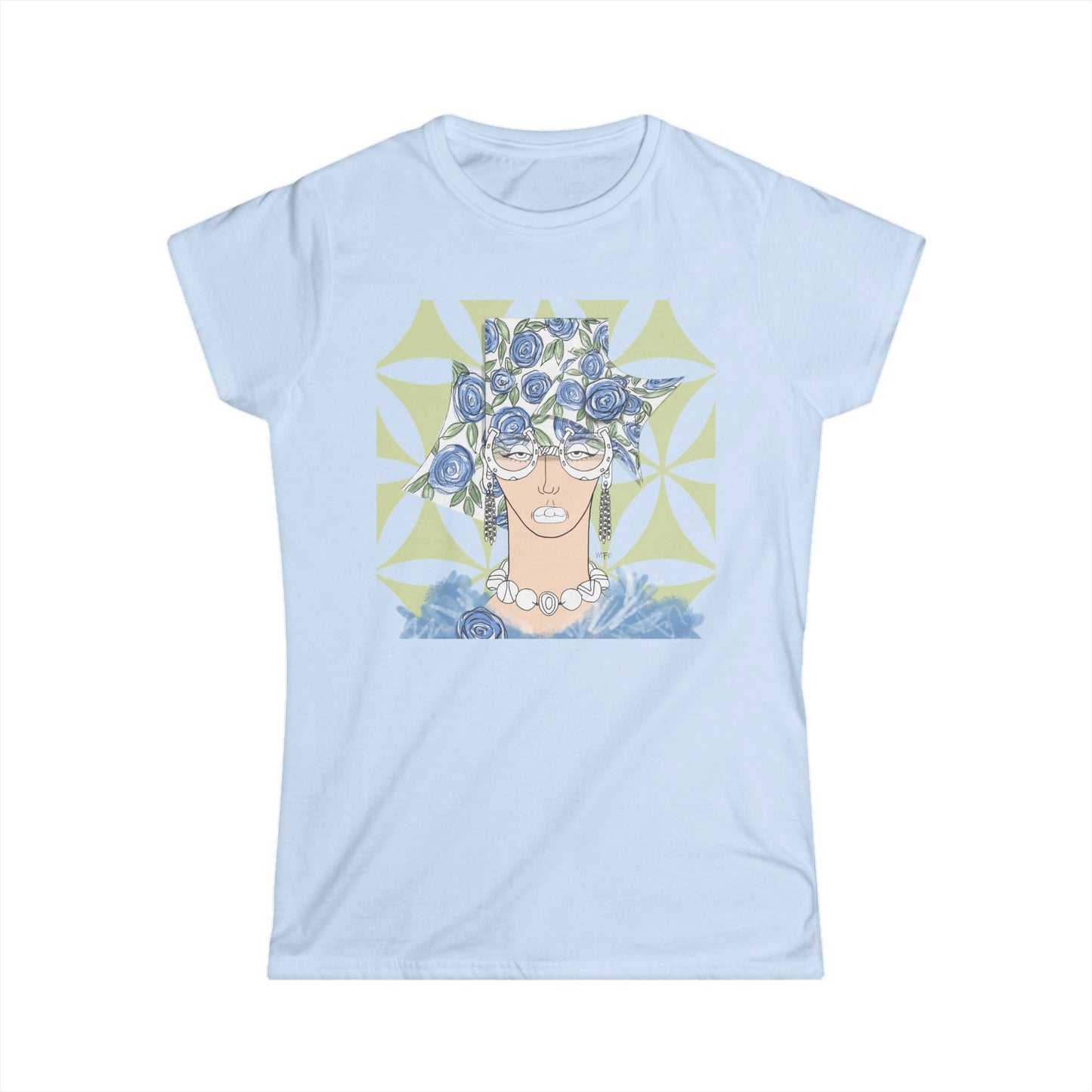 Sabrina, Floral Goddess Tee by artist Marie Frederique