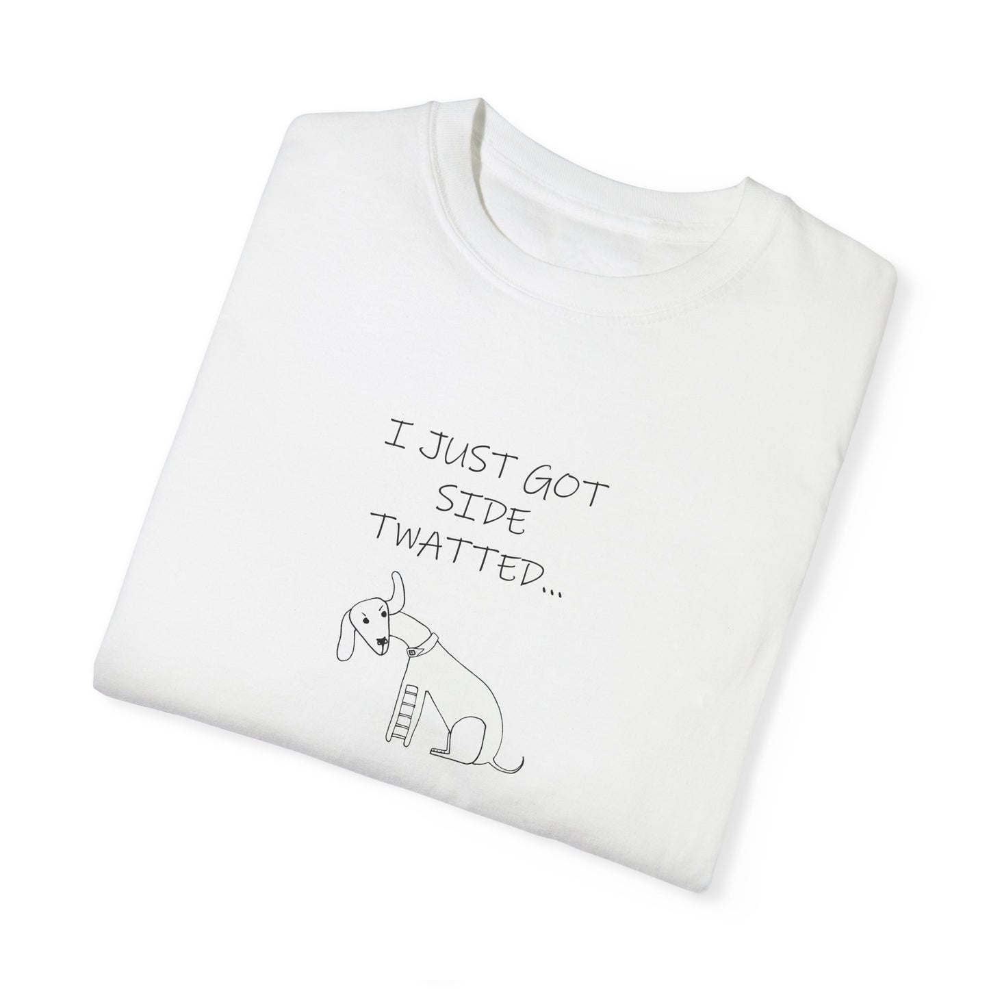 Twat Collection "I just got side twatted" - Garment-Dyed T-shirt in 5 colors by Artist Marie Frederique