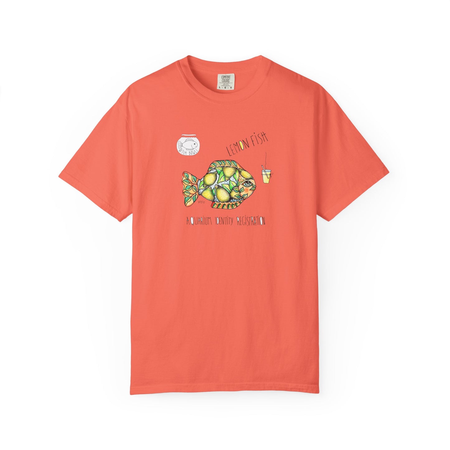 Lemon Fish Unisex T-shirt - The Fishbowl Collection by artist Marie Frederique
