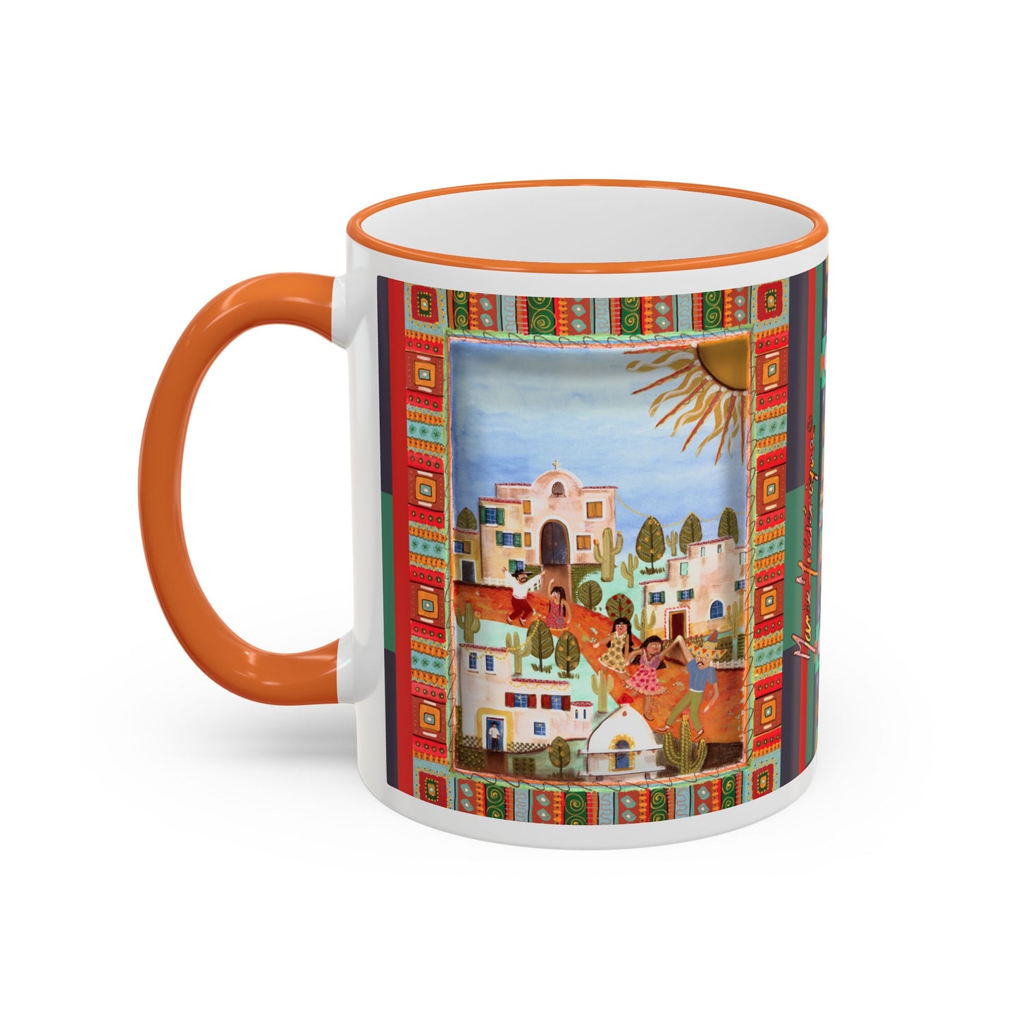 Colorful Pueblo Pattern Coffee Mug (11oz/15oz) by artist Marie Frederique