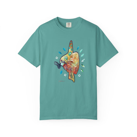 Fun Sunfish T-Shirt — Watercolor Sea Creature Tee by artist Marie Frederique