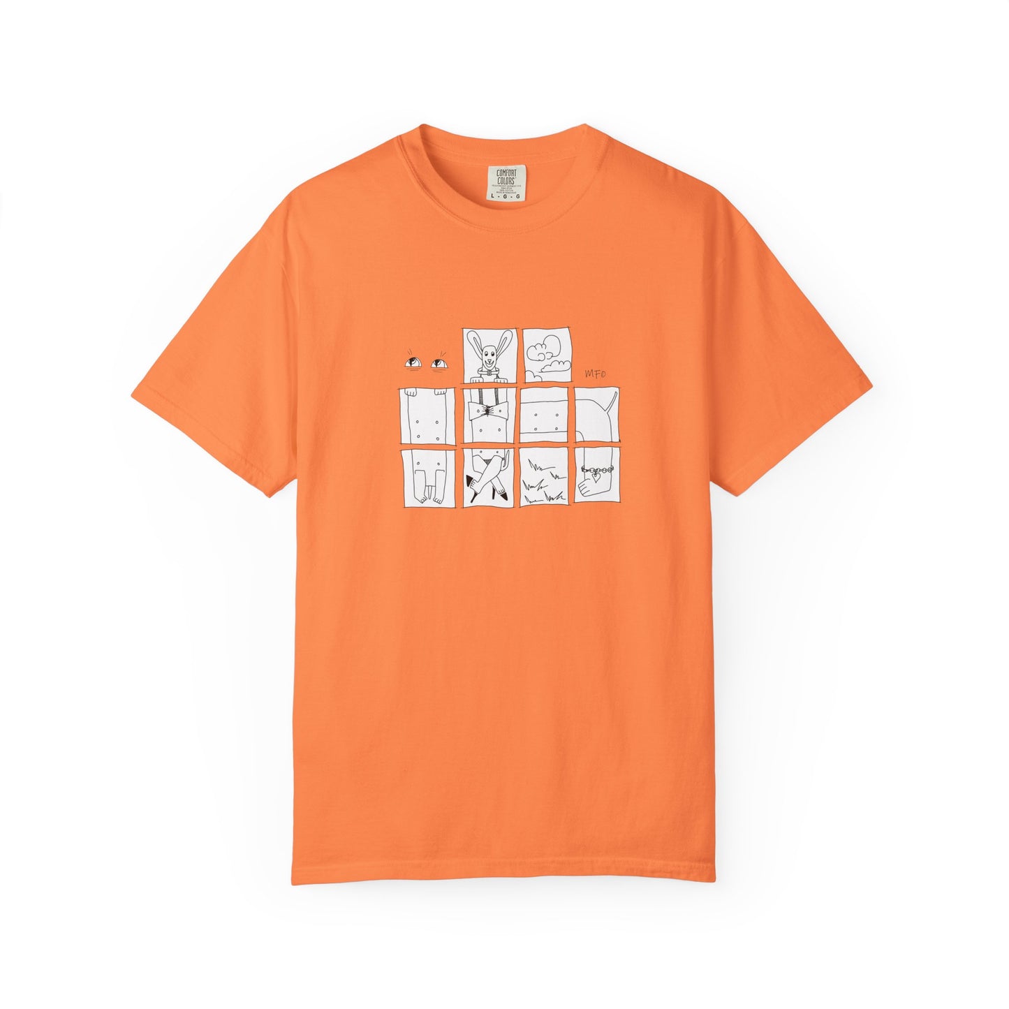 Dog lovers, Comic Dachshund Panel Graphic Tee (Cute Animal Sketches) by artist Marie Frederique