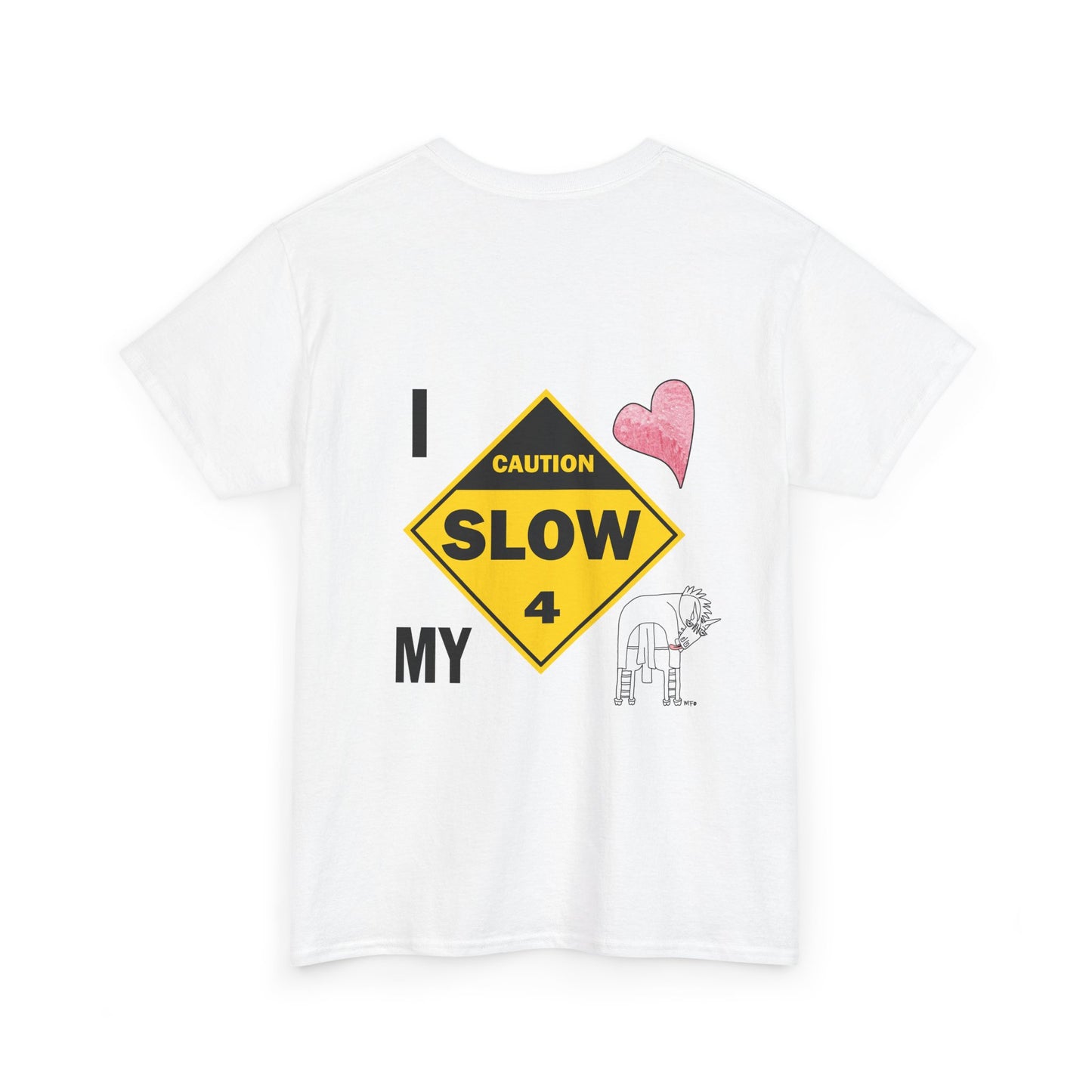 Equestrian safety awareness T-shirt by artist Marie Frederique