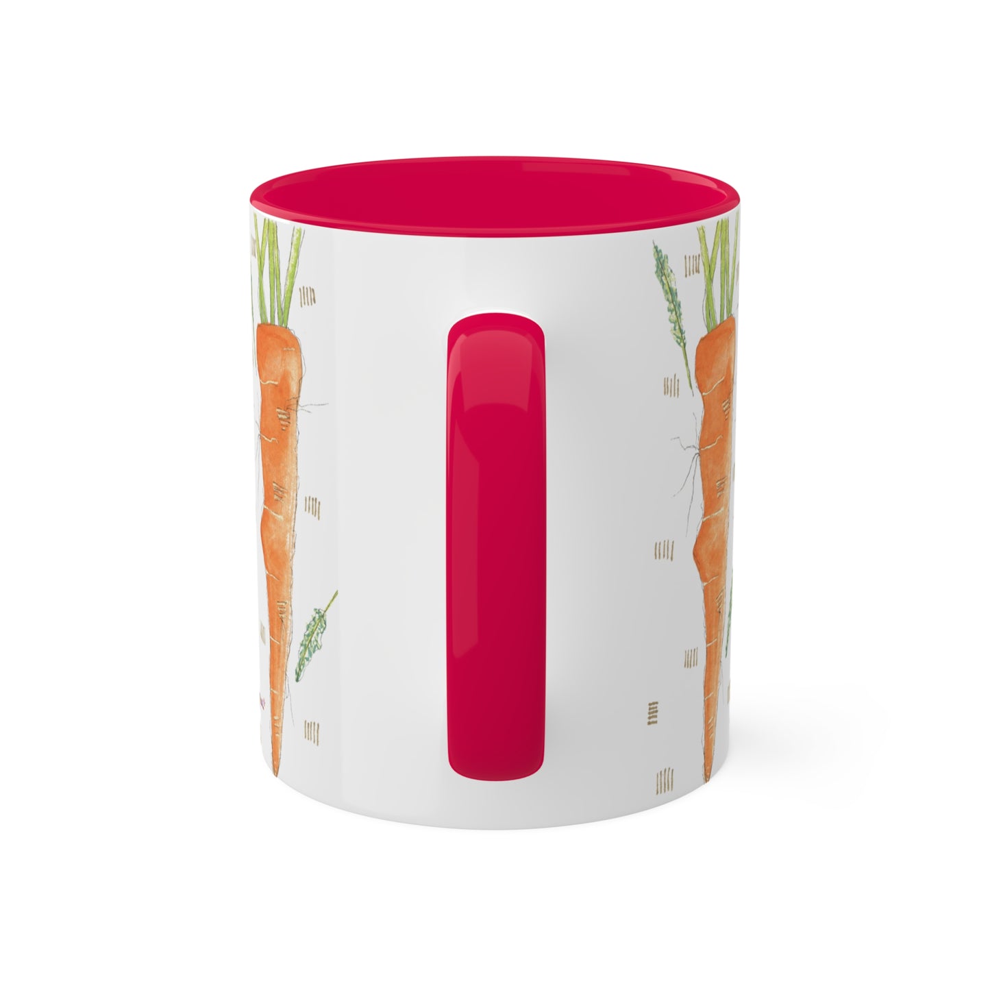 Rainbow Carrot - Colorful Mugs, 11oz in 5 colors by Artist Marie Frederique