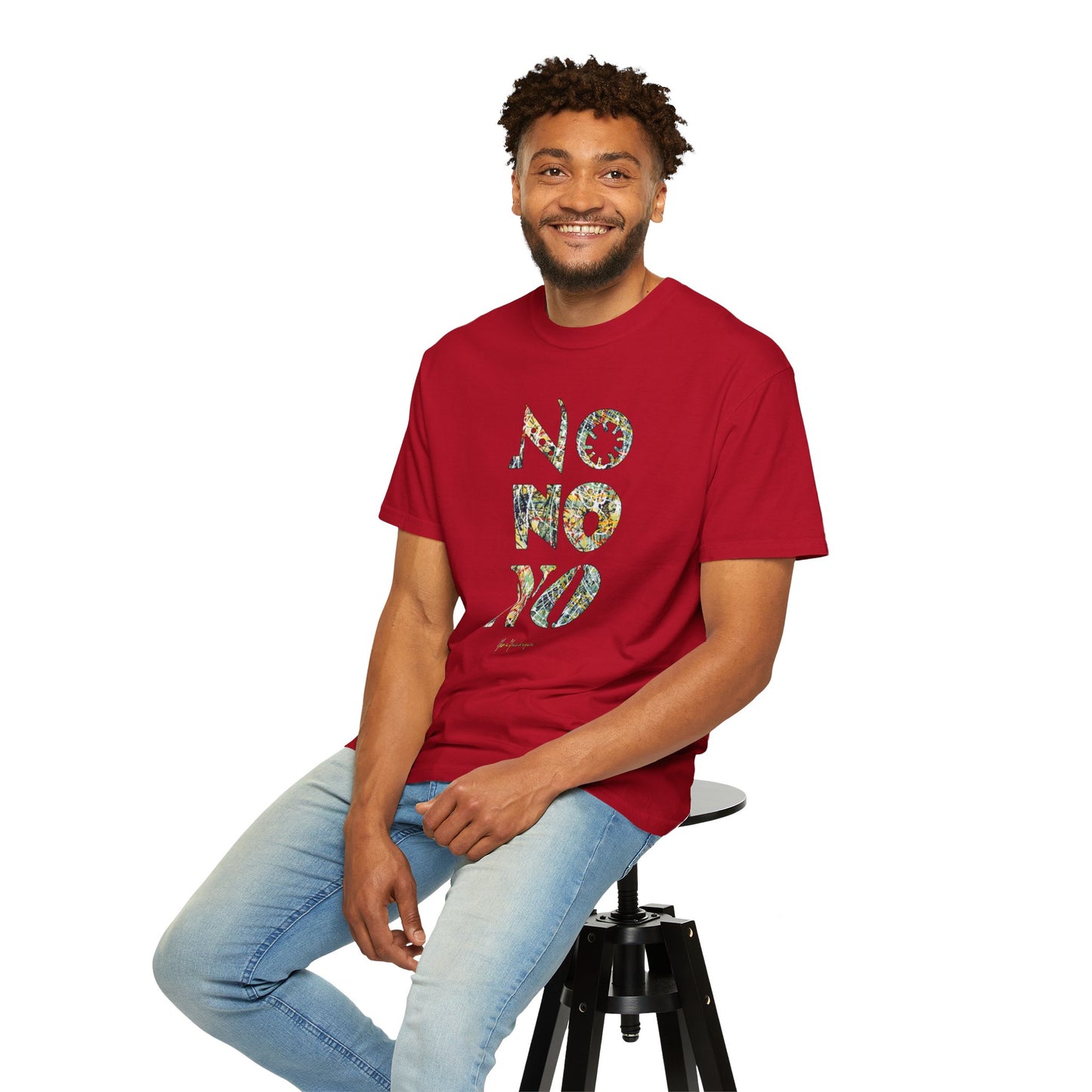 NO, NO, NO abstract Expressionist - Unisex Garment-Dyed T-shirt by artist Marie Frederique