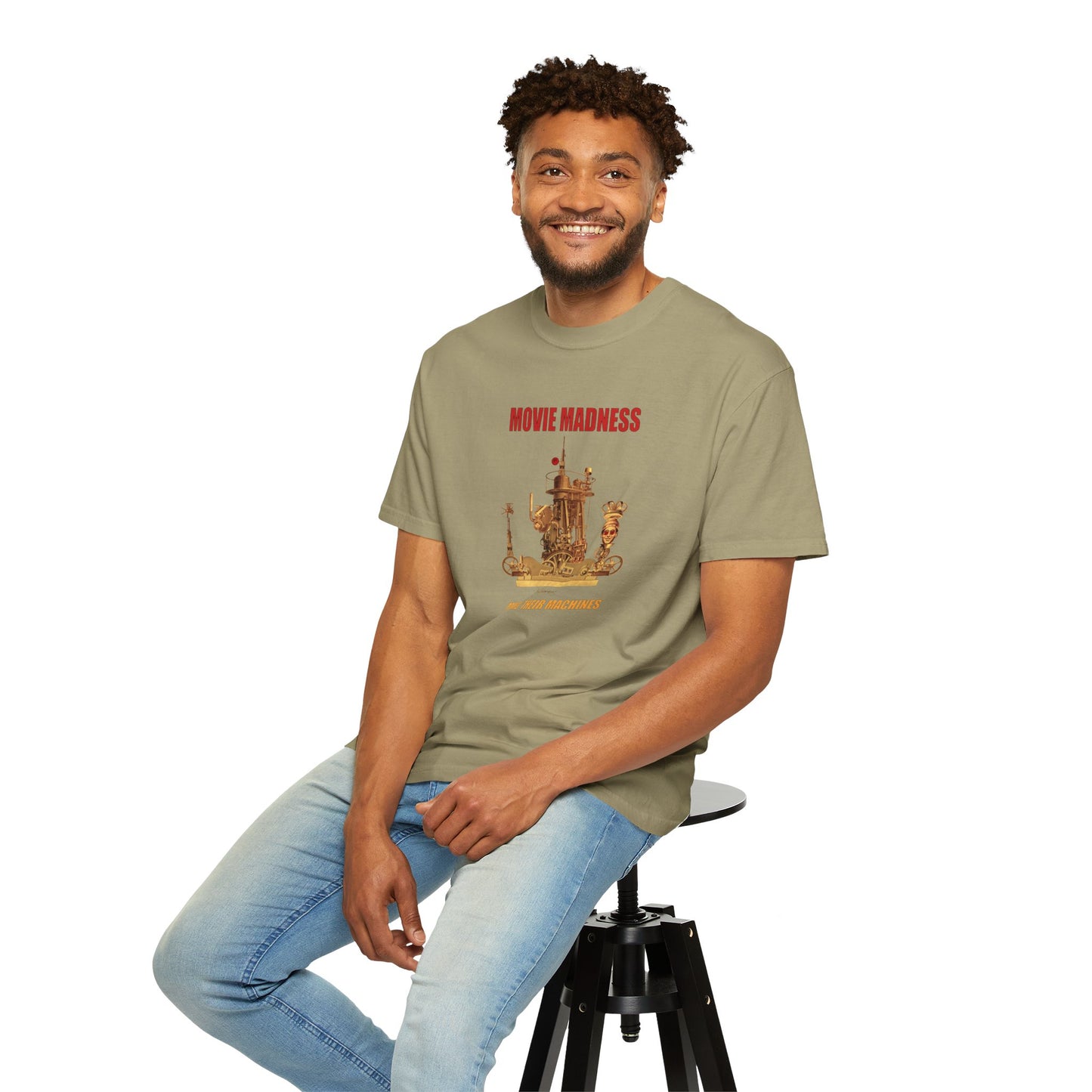 Movie Madness T-Shirt — "Men and Their Machines" Vintage Film Art Tee by artist Marie Frederique