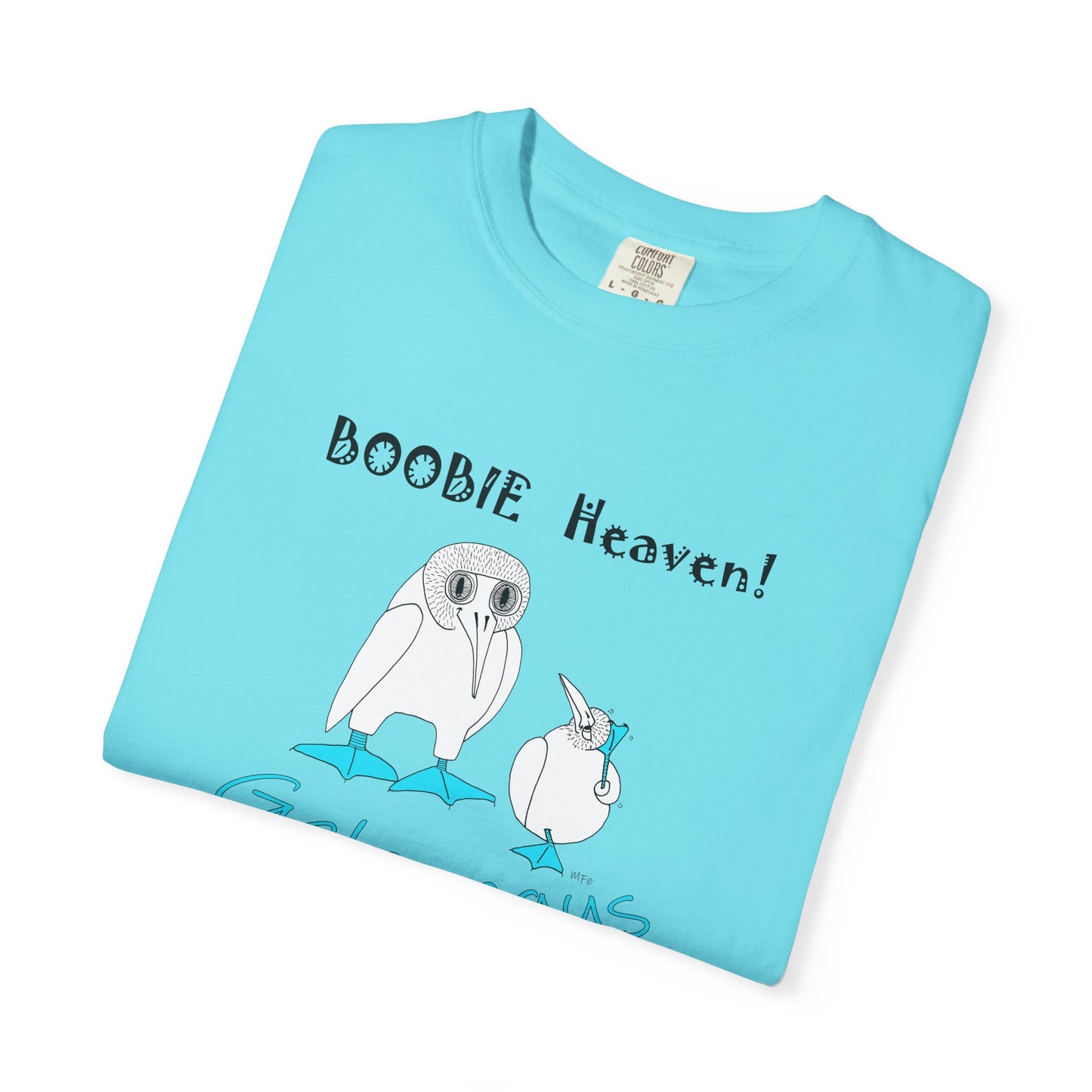 Galapagus Boobie Heaven Unisex T-Shirt - Fun and Quirky Bird Design by artist Marie Frederique