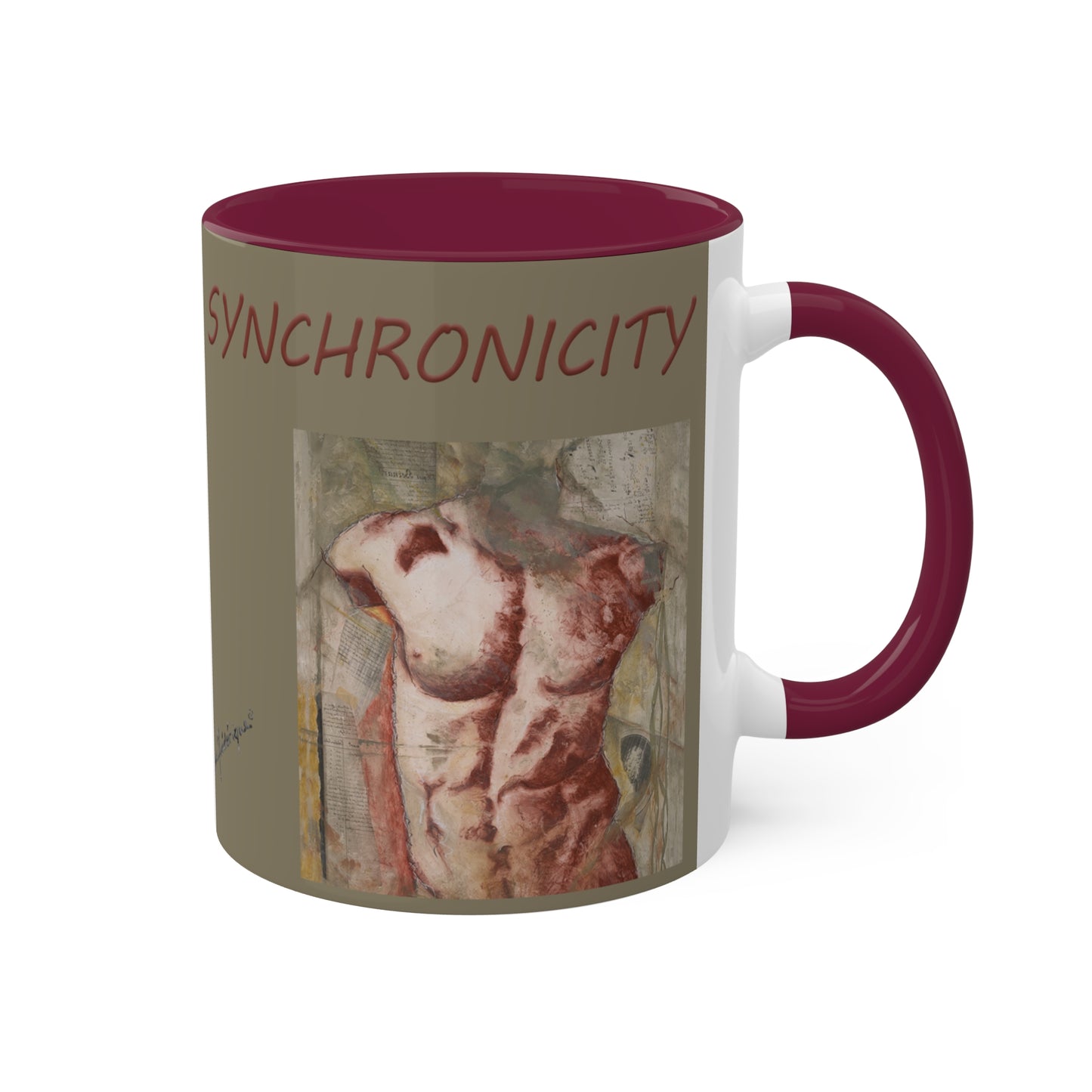 Synchronicity, Classical Statue - Colorful Mugs, 11oz by Artist Marie Frederique