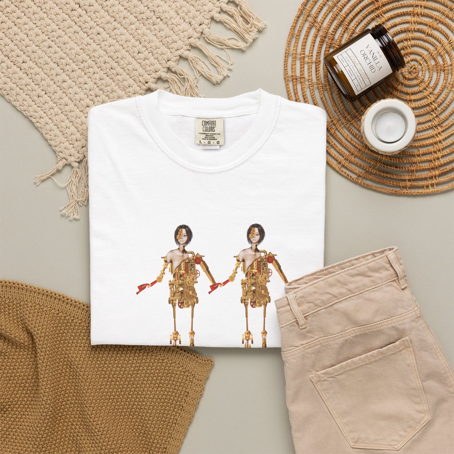Men and their machines, Robot T-Shirt — by artist Marie Frederique