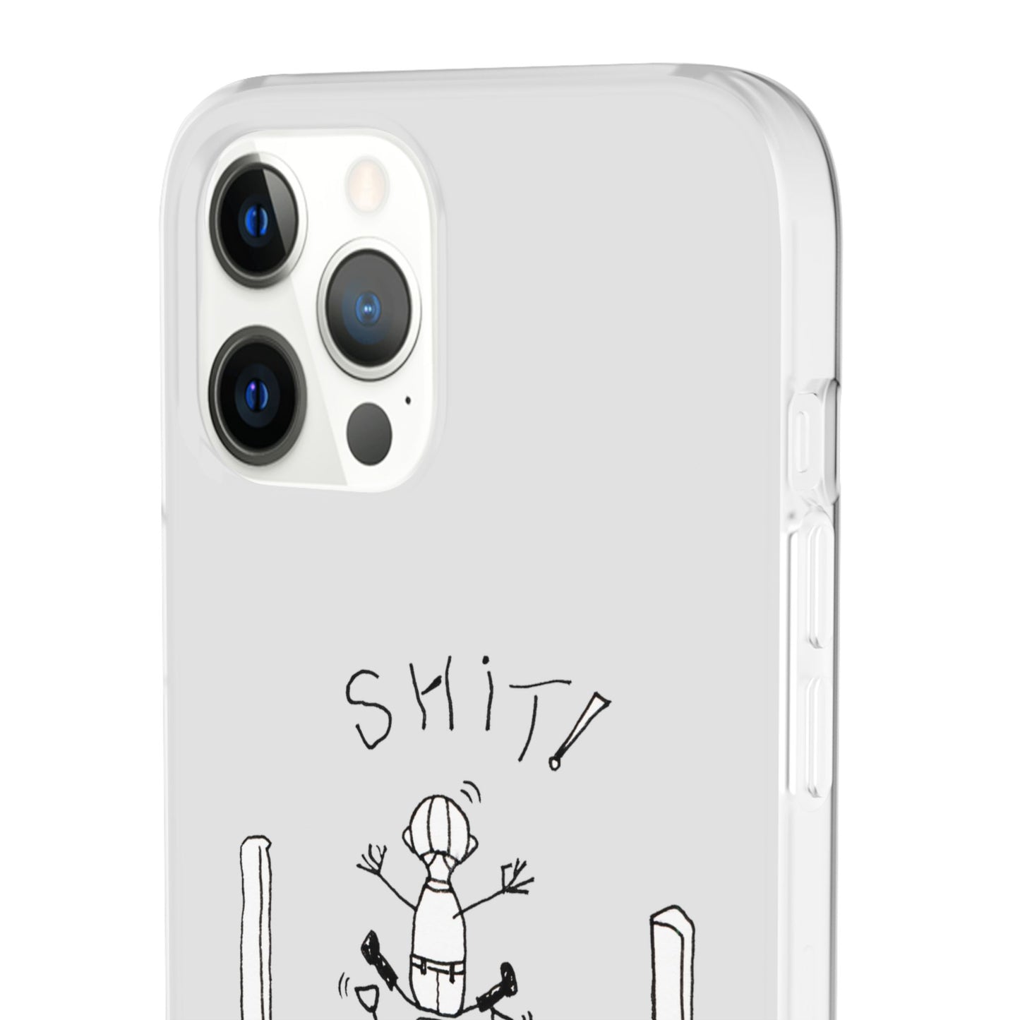 Equestrian Humor phone case - SHIT! "Keep your legs on!" Flexi Cases by artist Marie Frederique