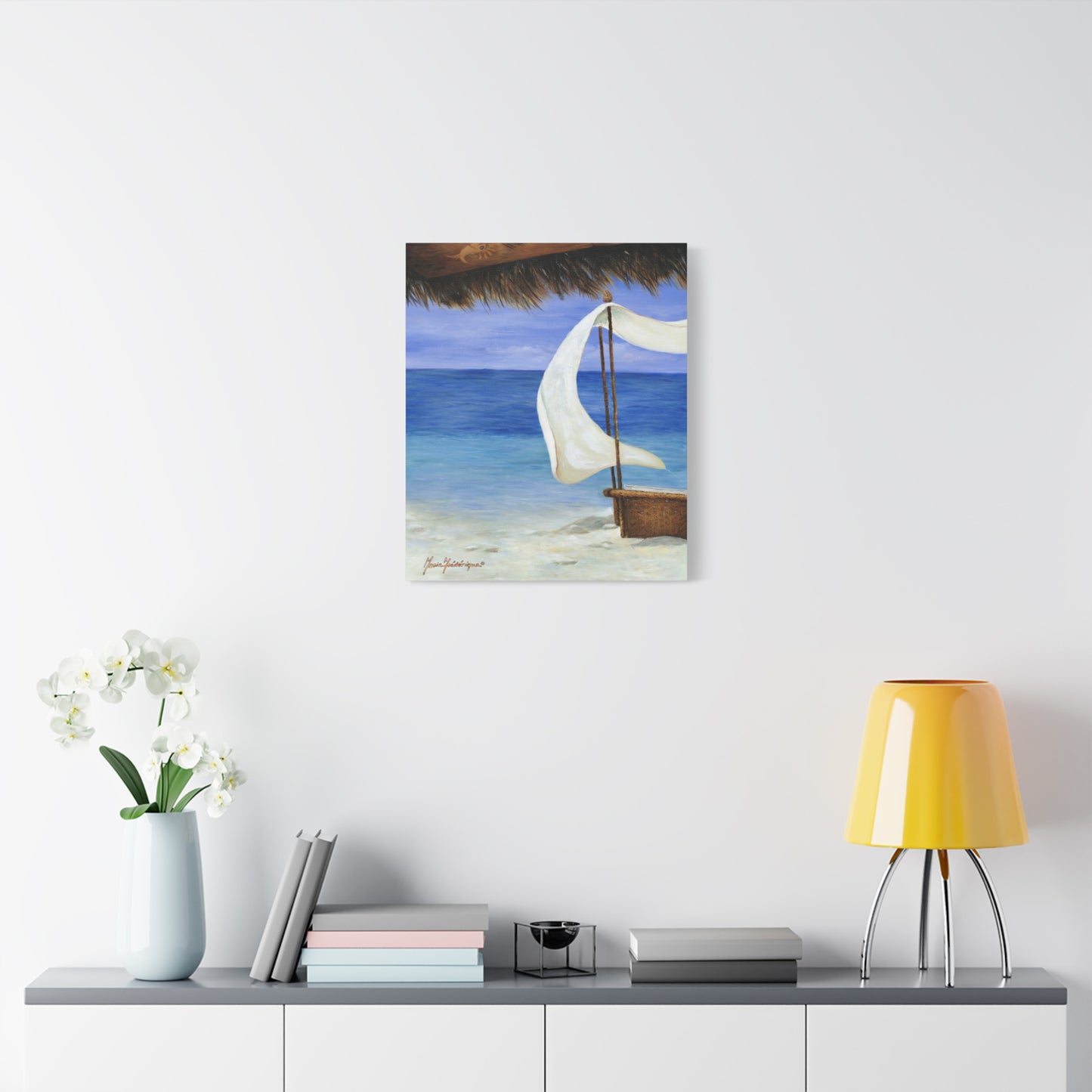 Vacation Beach Cabana by artist Marie Frederique