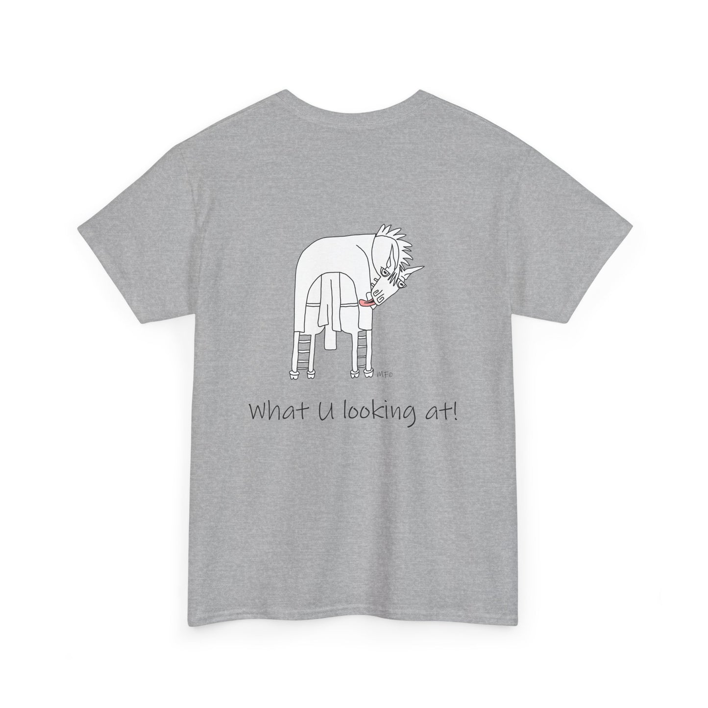 Funny Horse Butt (Back print only, front is blank) Unisex Tee by artist Marie Frederique