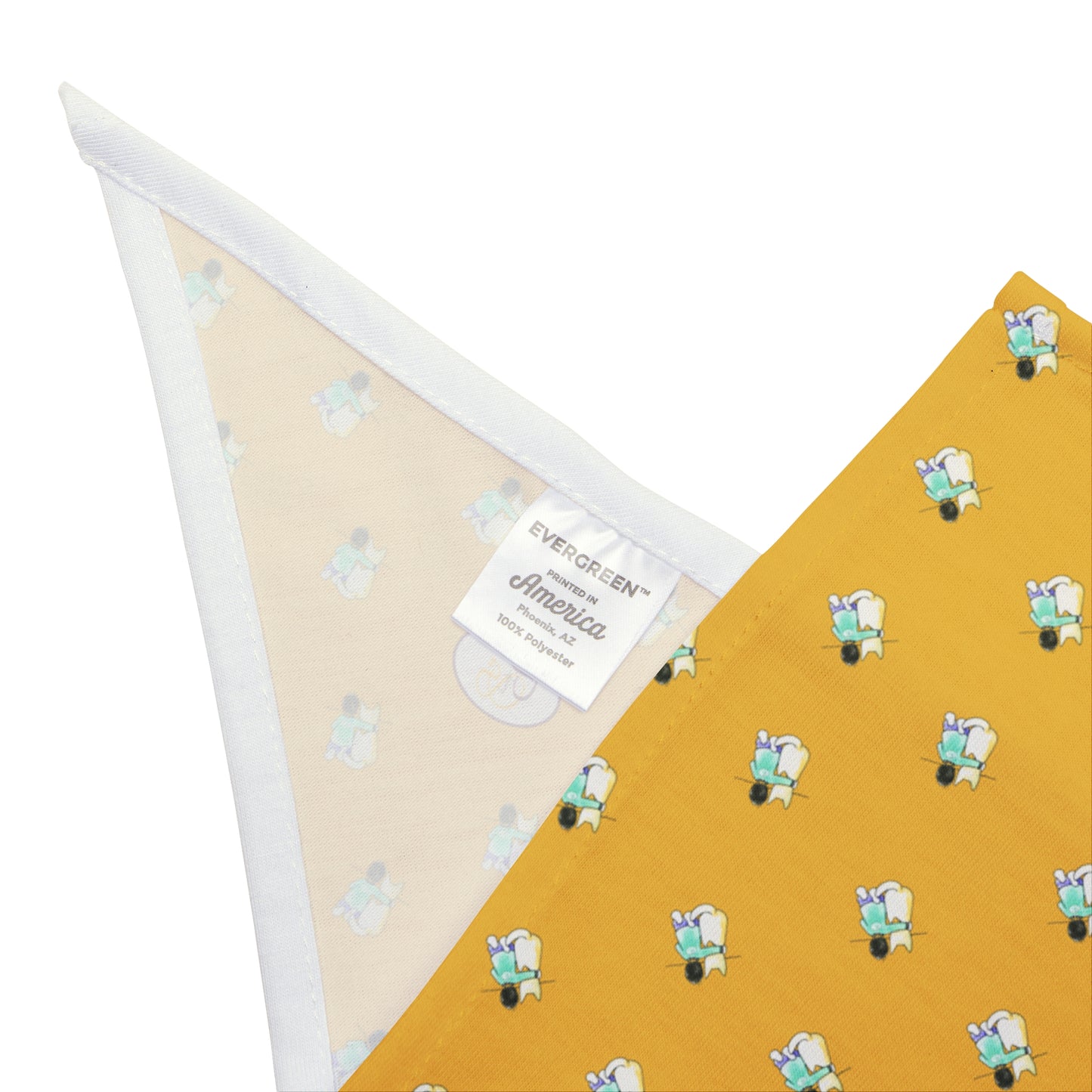 CTS Pet Bandana in gold available in 2 sizes By Artist Marie Frederique