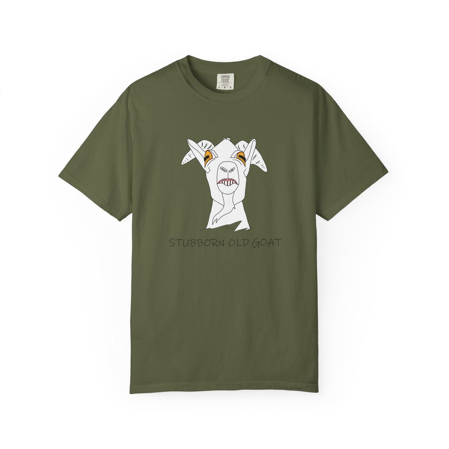 Stubborn Old Goat T-Shirt - Unisex Tee for Goat Lovers by artist Marie Frederique