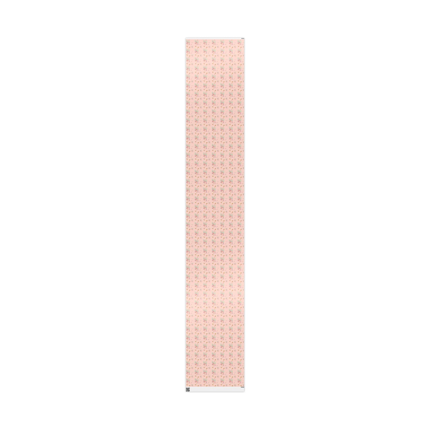 Party Pink Wrapping Paper Roll — Cute Tropical Dancer Pattern Gift Wrap by artist Marie Frederique