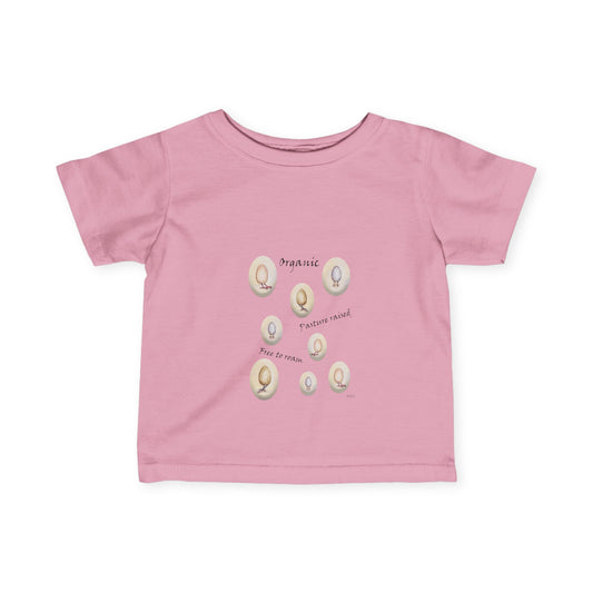 Organic Infant Egg - Fine Jersey Tee - Soft and Stylish Baby T-Shirt by artist Marie Frederique