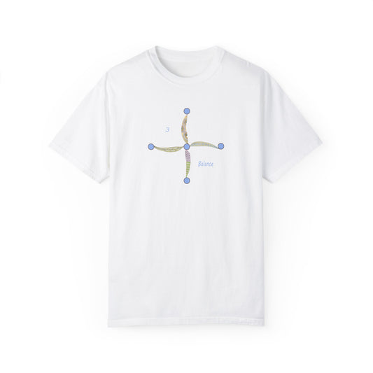 Essassani symbol # 3 "Balance" - Unisex Garment-Dyed T-shirt by Artist Marie Frederique