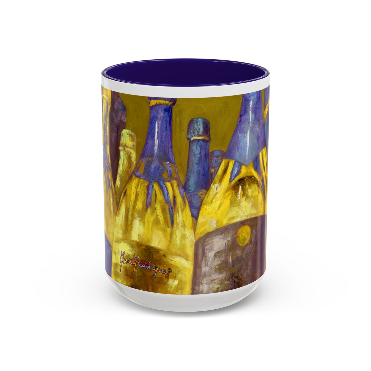 Celebration Pop my Cork! Colorful Mugs (11oz, 15oz) by artist Marie Frederique