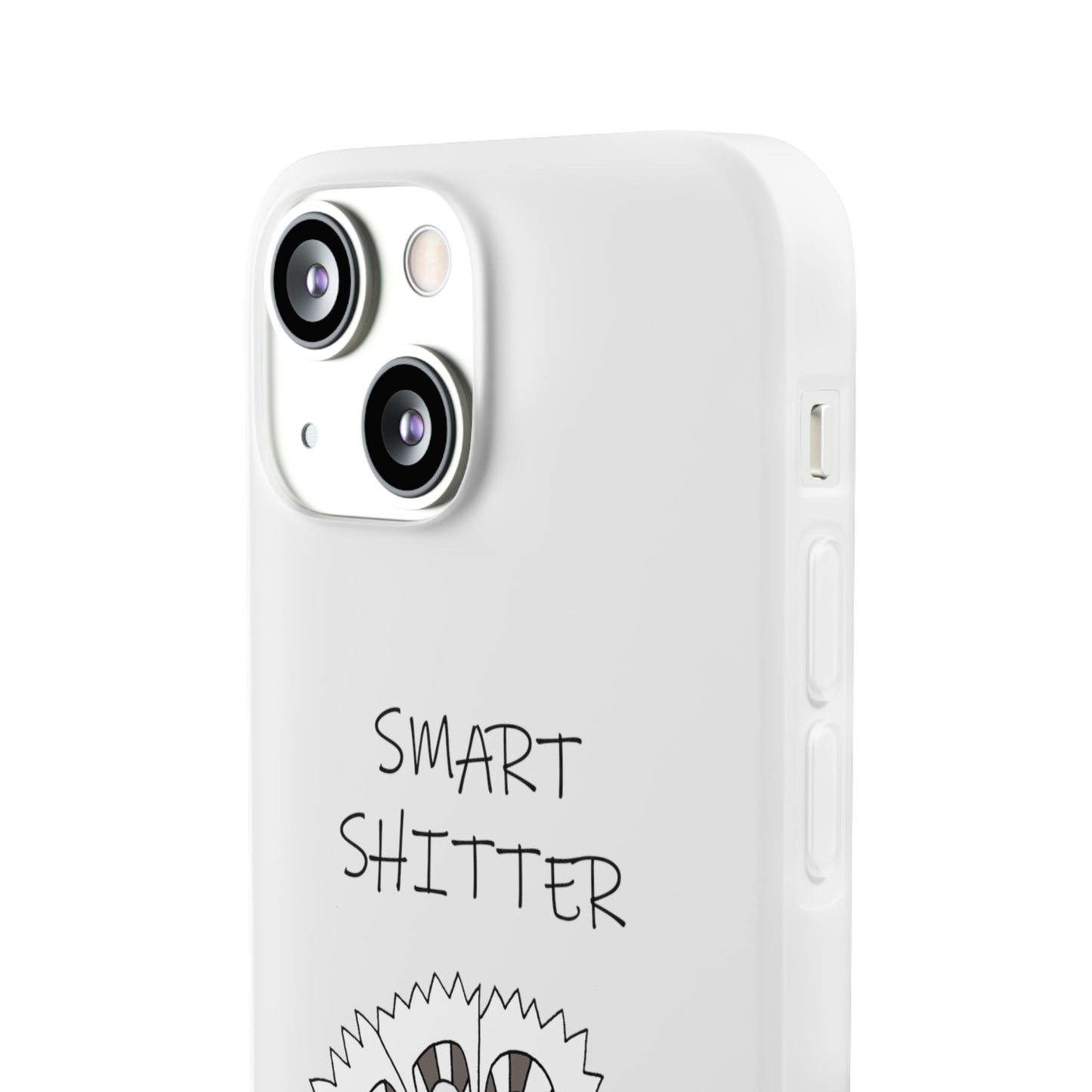 SMART SHITTER, with a Mandala Flower in black and white, Adult Humor phone case - Flexi Cases by artist Marie Frederique