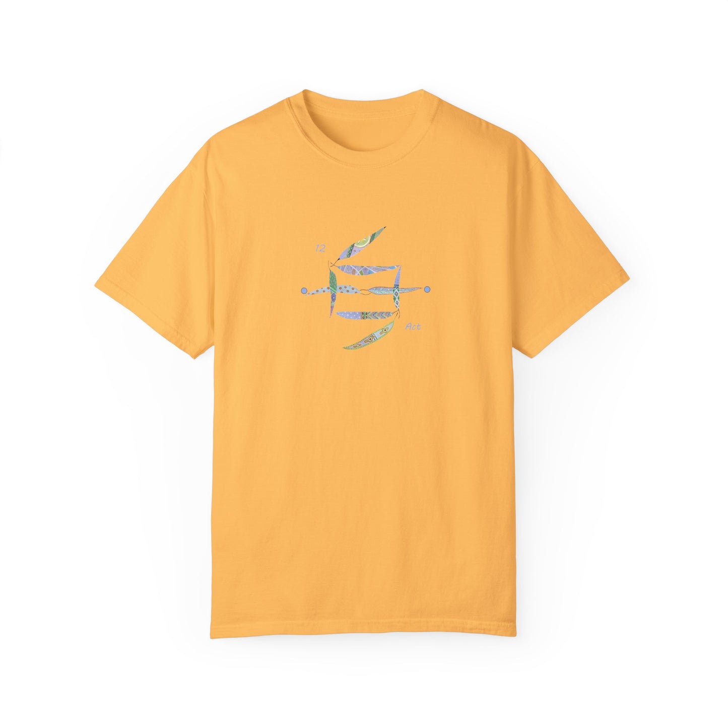 Essassani symbol # 12 "Act" - Unisex Garment-Dyed T-shirt by Artist Marie Frederique