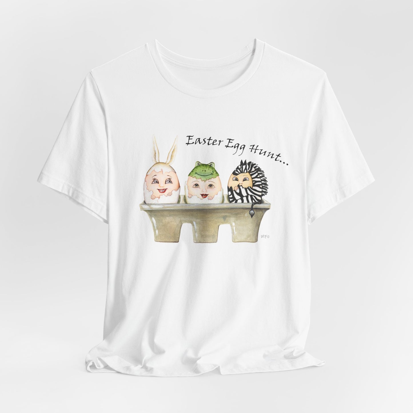 Easter Egg Hunt, Eggs in a crate - Unisex Heavy Cotton Tee by artist Marie Frederique